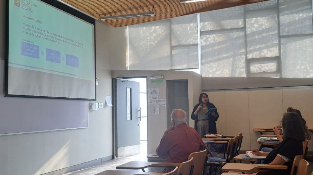 El taller buscó propiciar un espacio de análisis y reflexión con respecto a la presencia de los Estándares de la Profesión Docente en las asignaturas de las carreras.