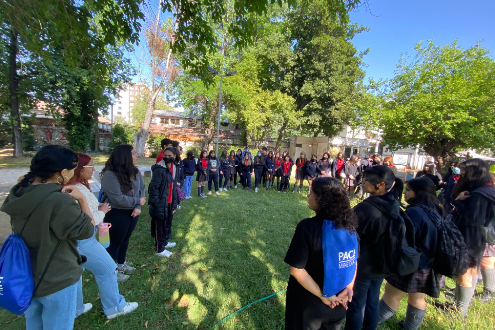 Parte del recorrido, ejecutado por el equipo de mediación cultural UCH.