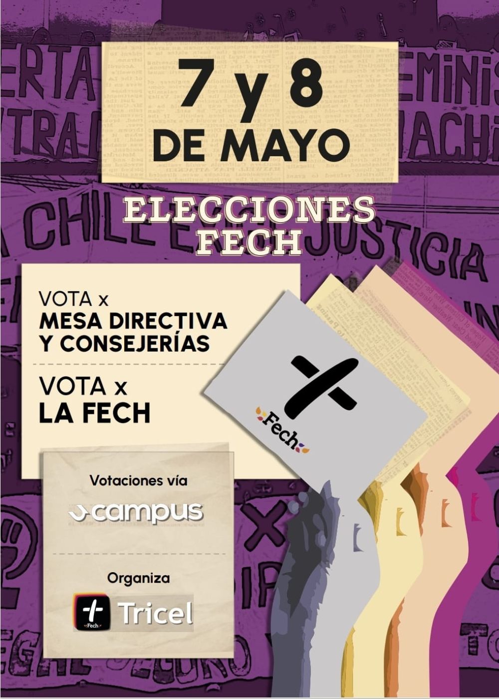 Cuatro listas competirán y deberán alcanzar un quórum de participación de 30% de los estudiantes de la Universidad de Chile