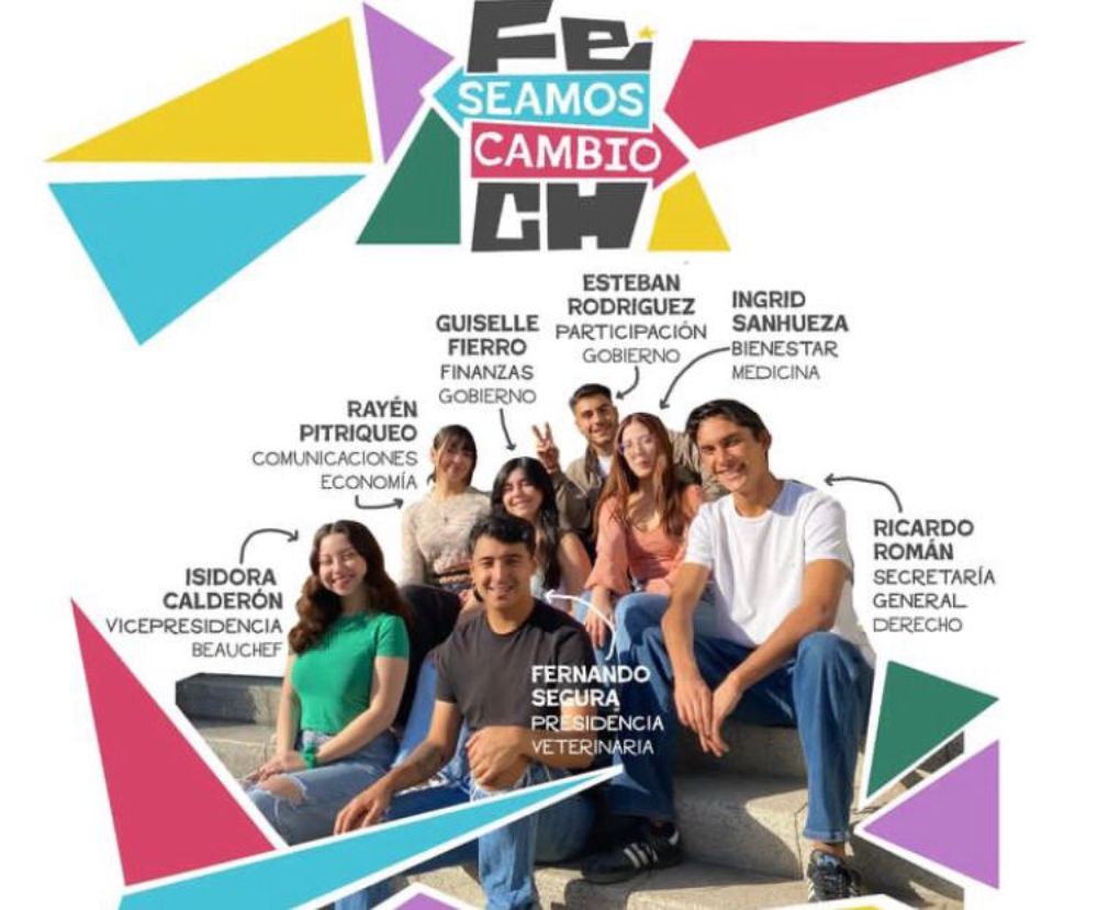 "Seamos Cambio" está compuesta por Fernando Segura (Presidencia); Isidora Calderón (Vicepresidencia); Ricardo Román (Secretaría general); Rayén Pitriqueo (Comunicaciones); Esteban Rodriguez (participación); Ingrid Sanhueza (Bienestar); Guiselle Fierro (Finanzas).