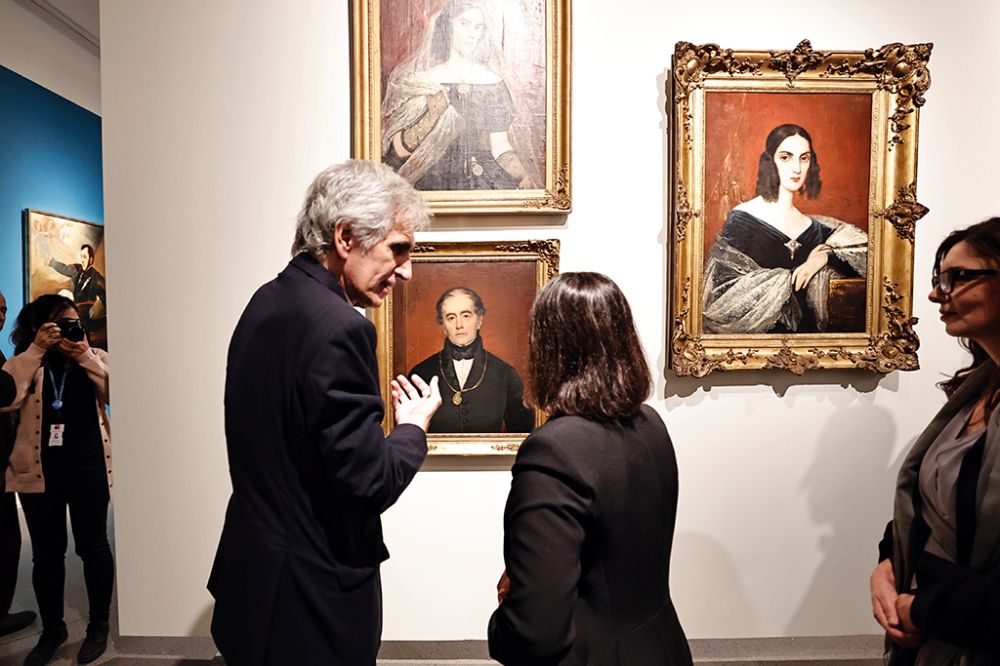 El pintor realizó el retrato a Andrés Bello en 1844, durante el segundo año de su gestión como primer Rector de la Universidad de Chile. 
