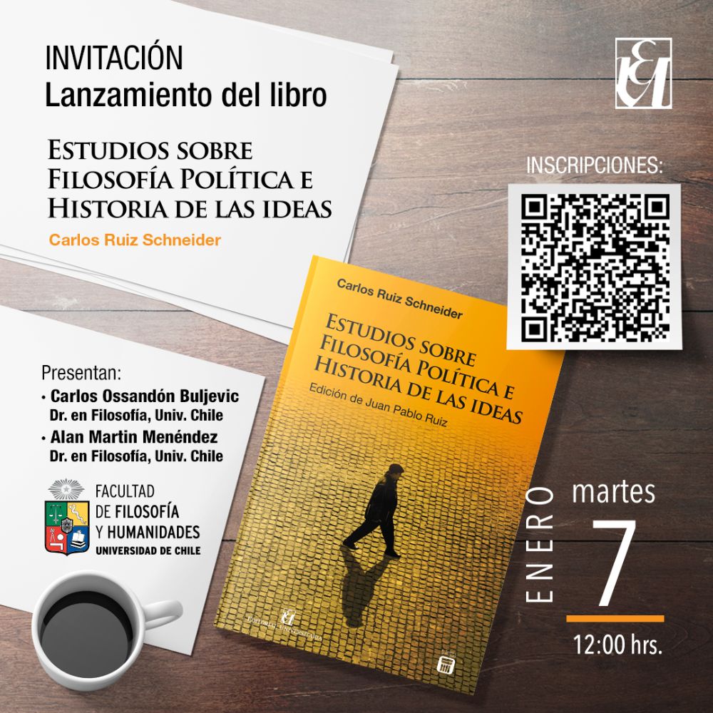 Afiche lanzamiento de libro Estudios sobre Filosofía Política e Historia de las ideas