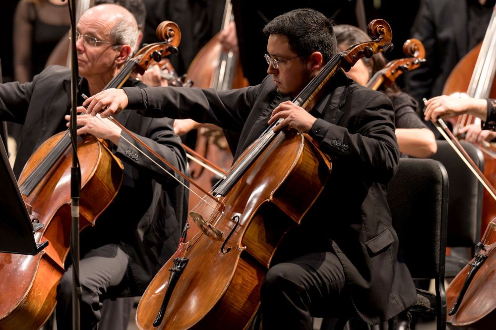 “Para mí fue súper importante la Fundación de Orquestas Juveniles, porque me dio la oportunidad y el pie para poder desarrollarme profesionalmente en la música", señala Nicolás Benavides, violonchelista de la Orquesta Sinfónica Nacional de Chile y ex integrante de la FOJI.
