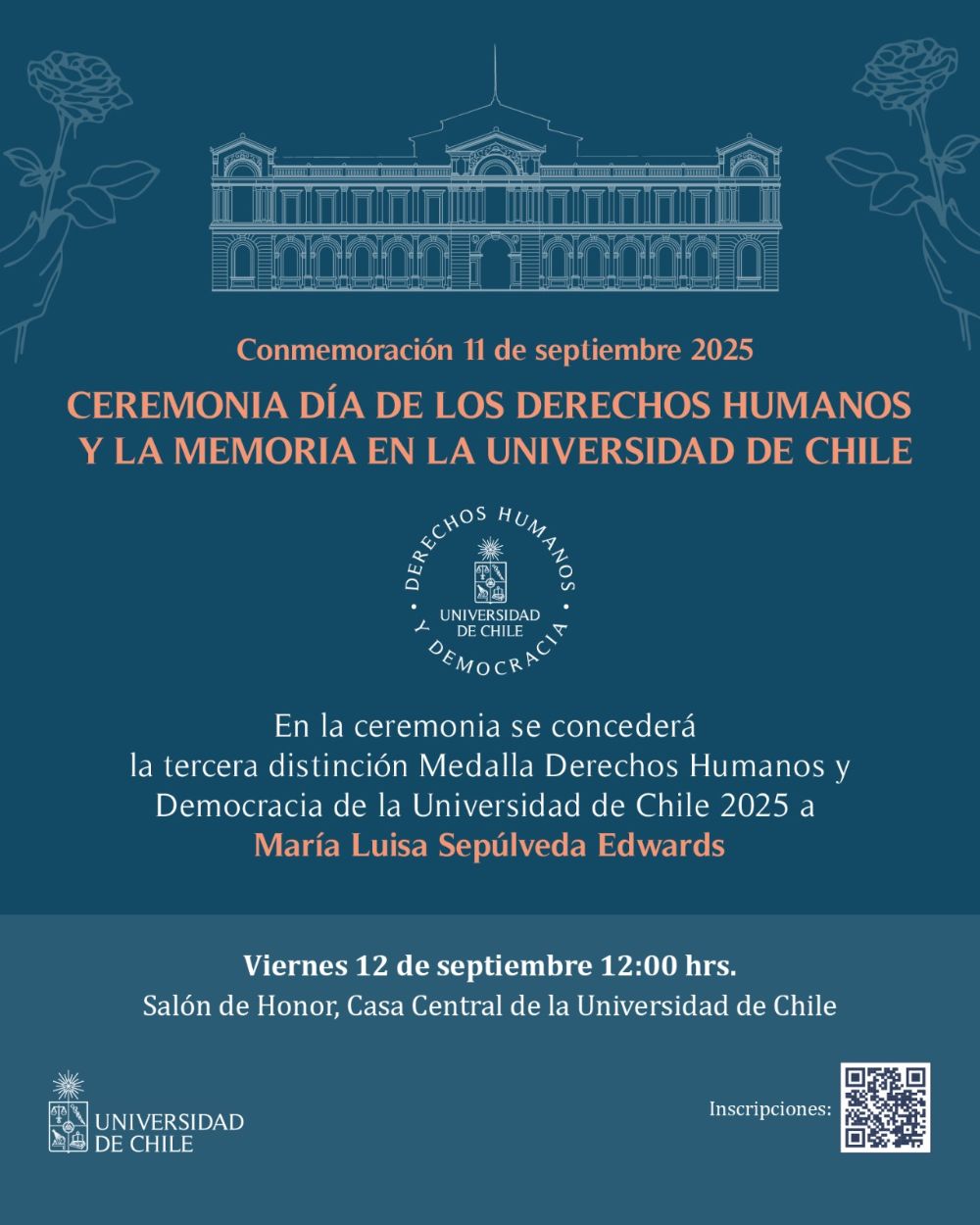 Afiche Ceremonia Día de los Derechos Humanos y la Memoria