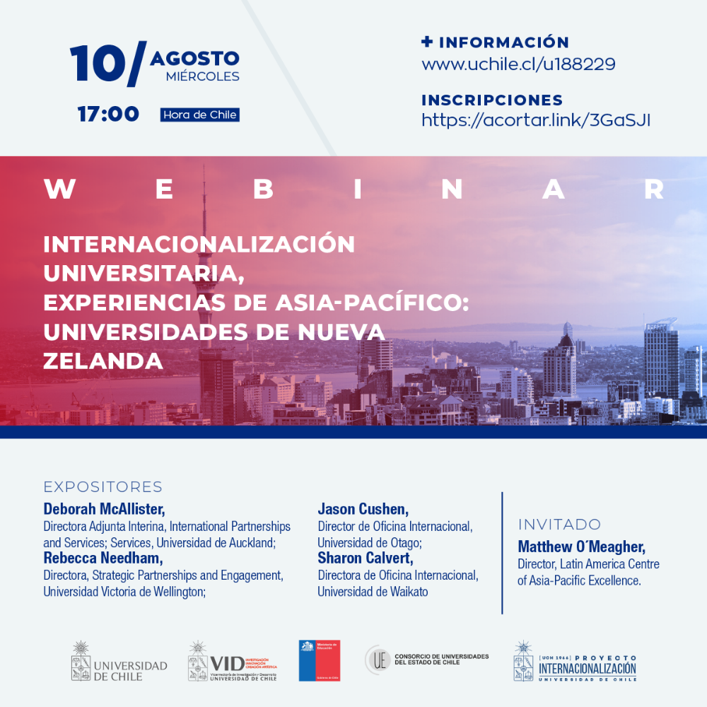 Webinar experiencias universitarias Nueva Zelanda