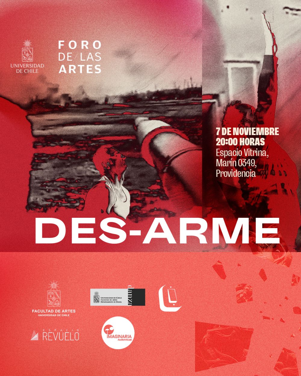 “DES-ARME”, performance que explora cómo los conflictos armados contemporáneos impactan en el cuerpo y el territorio.