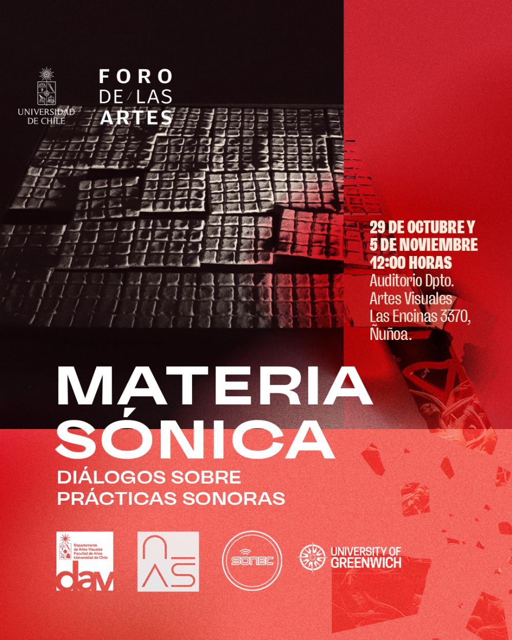 Encuentro "Materia Sónica. Diálogos sobre prácticas sonoras" en el Foro de las Artes 2025.