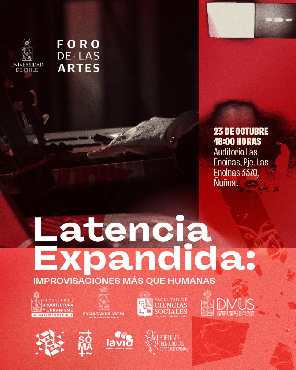 “Latencia Expandida: improvisaciones más que humanas” es una performance interdisciplinaria en red que investiga la latencia como espacio creativo.