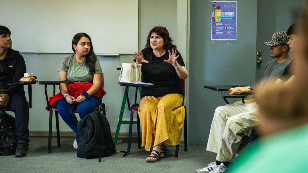 Irina López, del Equipo de Acompañamiento a estudiantes priorizados