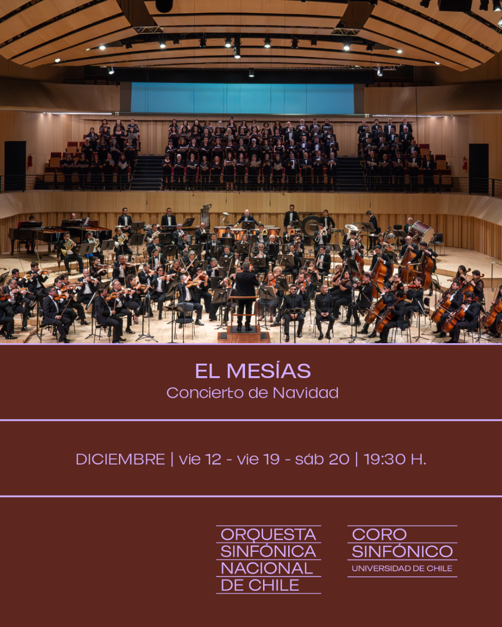 Las funciones serán las últimas de este año en la Gran Sala Sinfónica Nacional 