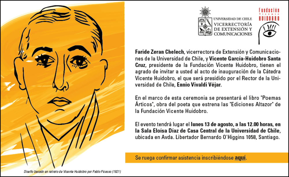 Inauguración Cátedra Vicente Huidobro