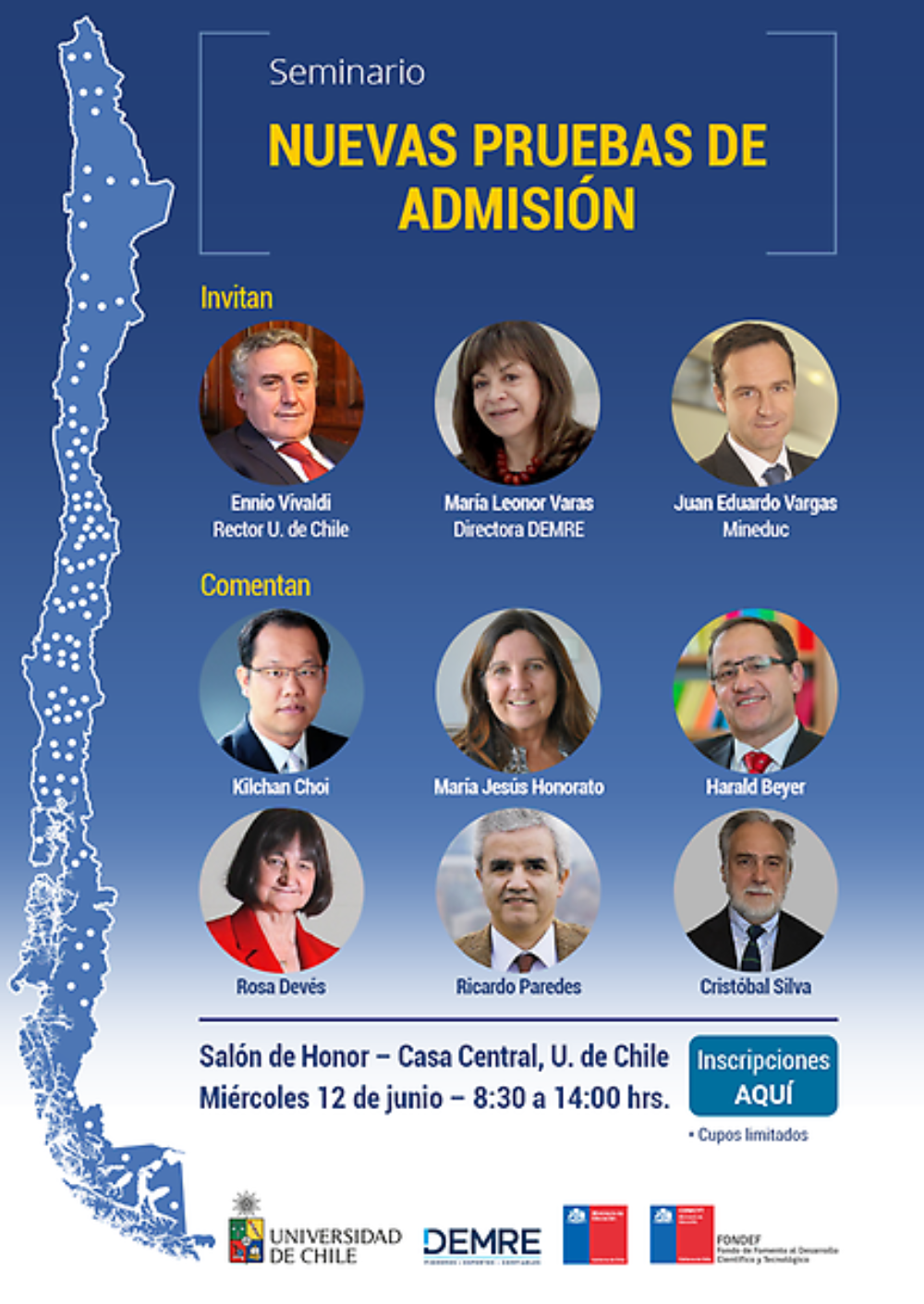 Comentarán María Jesús Honorato, Harald Beyer, Rosa Devés, Ricardo Paredes y Cristóbal Silva.