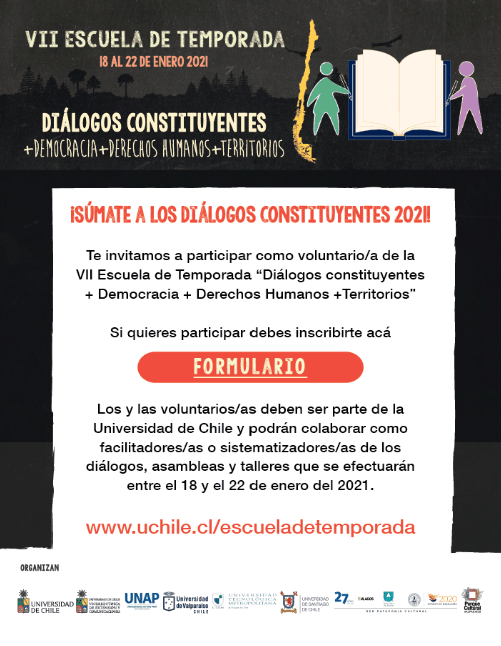Invitación voluntarios y voluntarias para la Escuela de Temporada 2021
