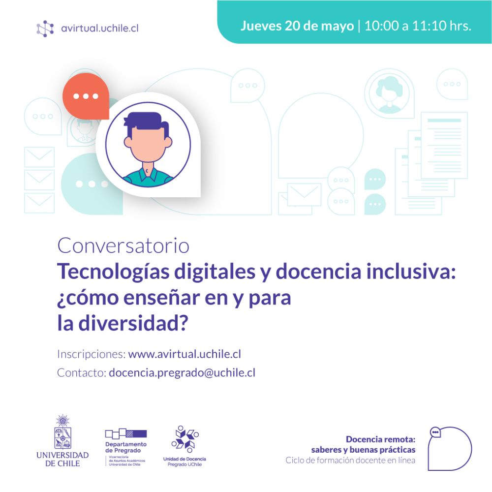 Banner - Conversatorio: Tecnologías digitales y docencia inclusiva: ¿cómo enseñar en y para la diversidad?