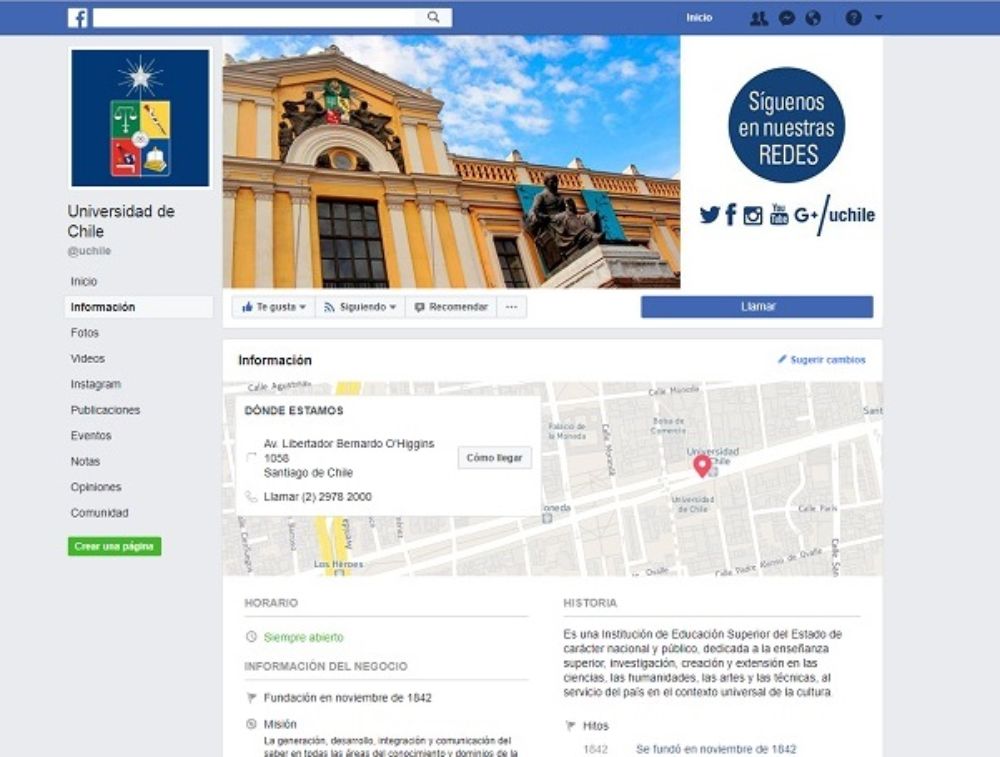 Facebook U. de Chile