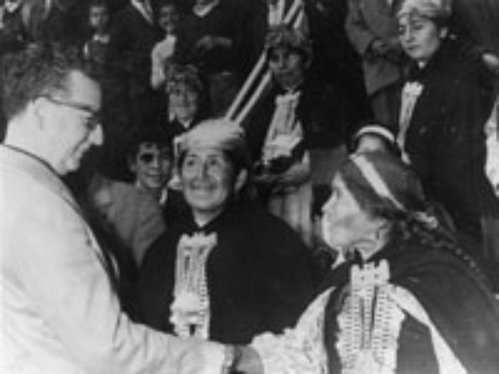 Salvador Allende con comunidades mapuche 