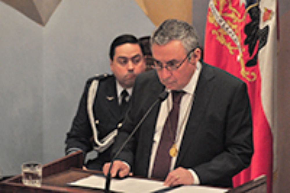 Rector de la Universidad de Chile Ennio Vivaldi Véjar. 