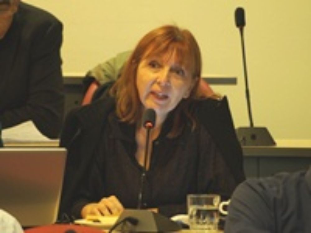 Prof. Irma Palma, Presidenta de la Comisión de Presupuesto y Gestión del Senado, académica de la Facultad de Cs. Sociales..