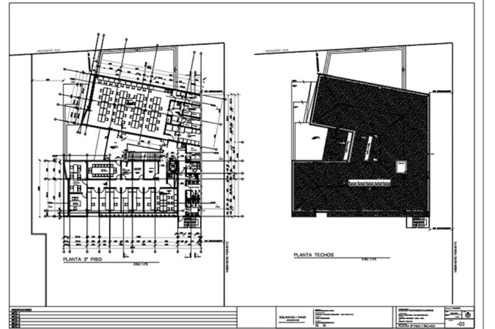 Planos del futuro edificio que está listo el 2017.