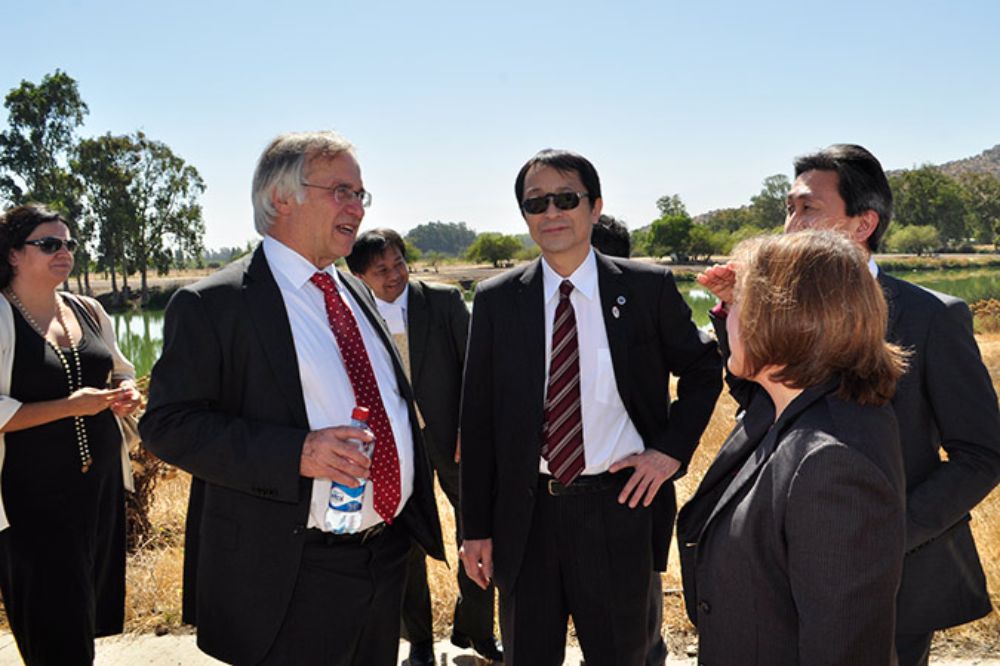 La delegación de la Universidad de Tsukuba participó en diversas actividades, incluida una visita a los terrenos del Proyecto en Laguna Carén.