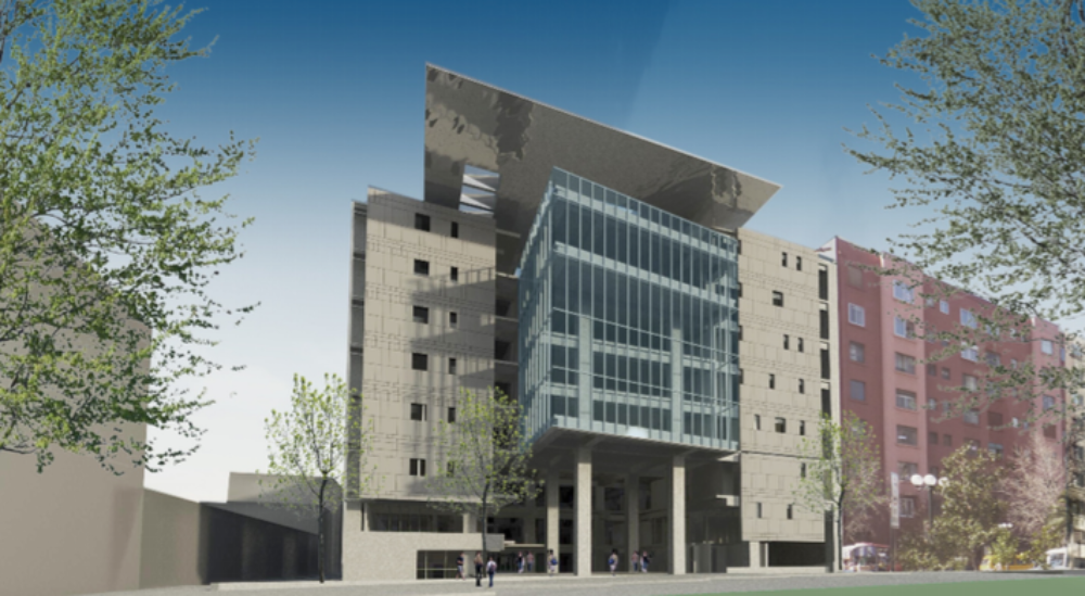 Simulación del Proyecto VM20 visto desde la Av. Vicuña Mackenna.