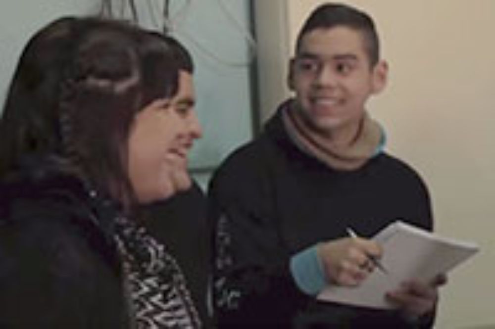 Los estudiantes del liceo Roberto Humeres de San Felipe que participaron de la iniciativa. 