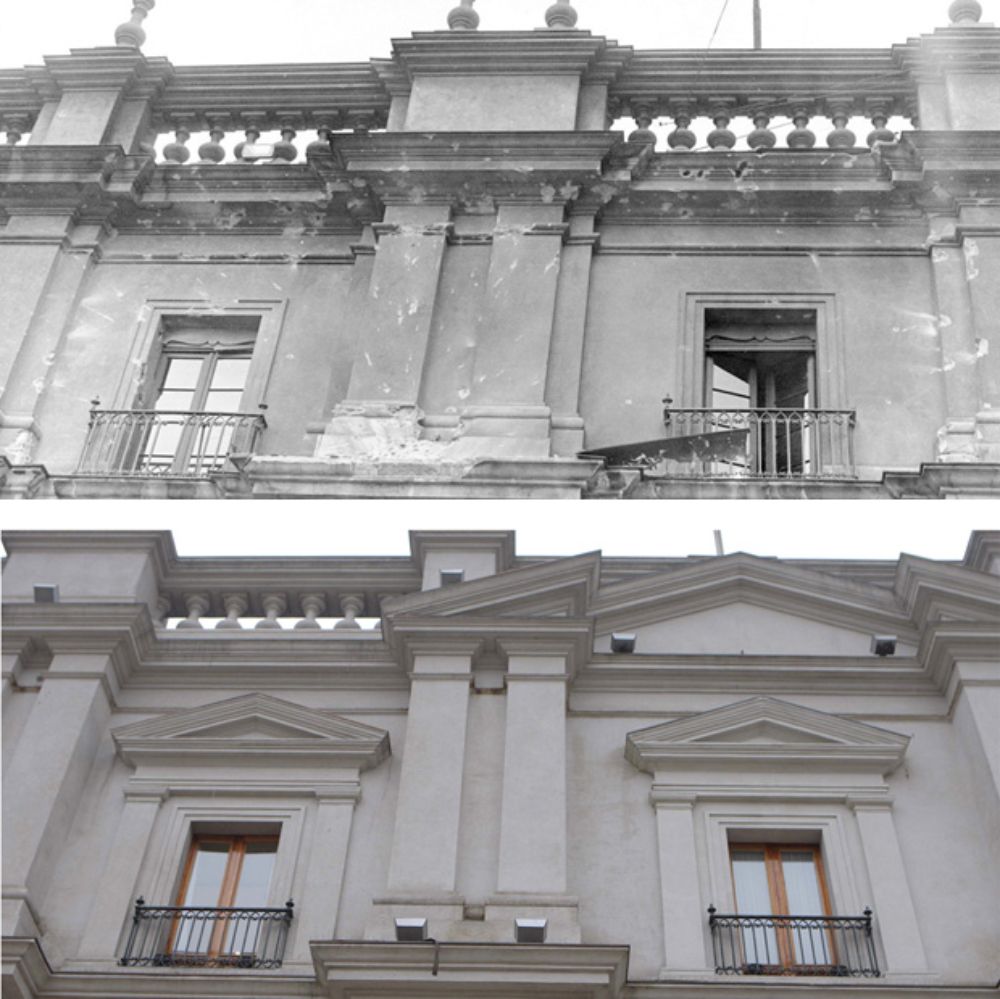 Desde el punto de vista patrimonial, asegura Duarte, aún falta mucho que decir sobre el daño que representó el 11 de septiembre de 1973 en el palacio de La Moneda.