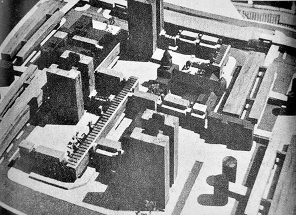 Primer Premio. Primera Etapa Sector Santa Ana, Concurso Internacional: "Área de remodelación en el centro de Santiago de Chile".