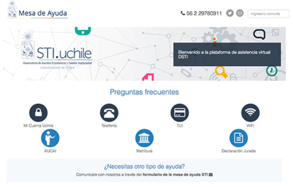 En el renovado sitio existen múltiples secciones que diversifican la información existente en la Mesa de Ayuda.