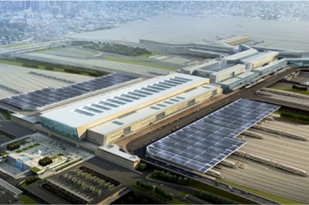 La Hongqiao Railway Station de Shangai, una de las experiencias donde el transporte ha introducido energía solar para su funcionamiento. 