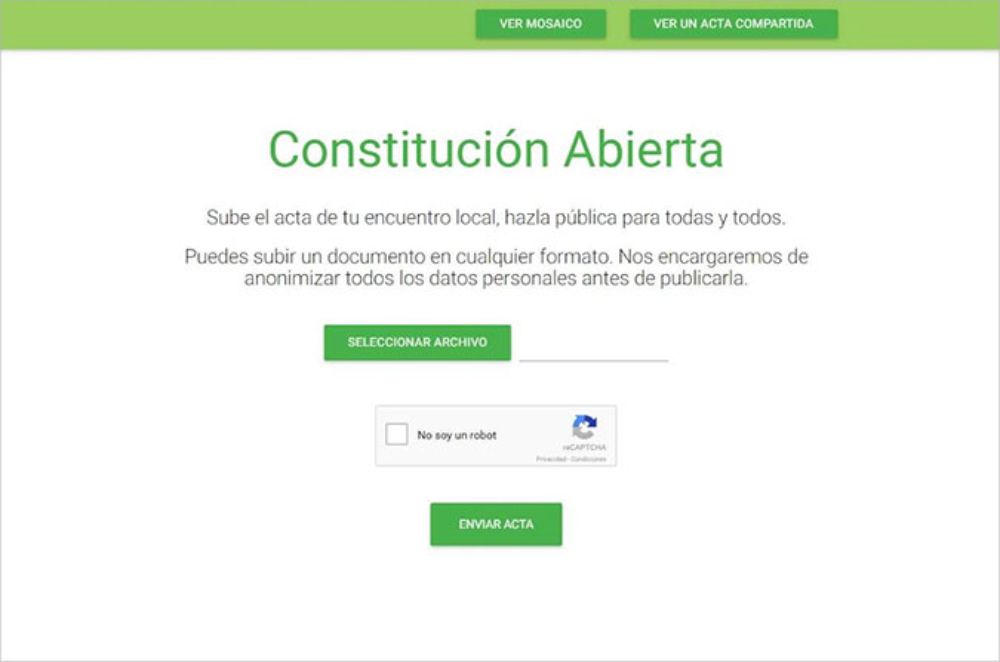 A través de esta plataforma web la ciudadanía podrá acceder a las actas de diferentes encuentros locales realizados en Chile o el extranjero en el marco de la primera etapa del proceso constituyente.