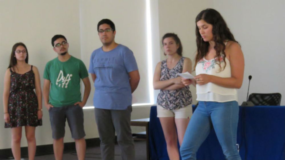 "me quedé en este CFG porque me gustó mucho la visión diversa que se plantea de los derechos humanos", señaló Daniela González, estudiante de primer año de Periodismo.