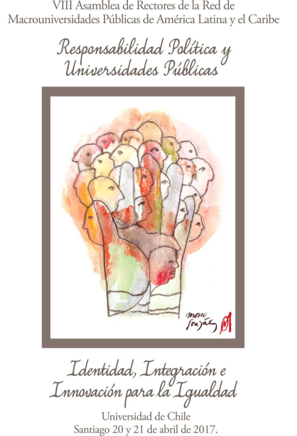 Afiche del encuentro de la Red, que se realizará el 20 y 21 de abril en la U. de Chile.