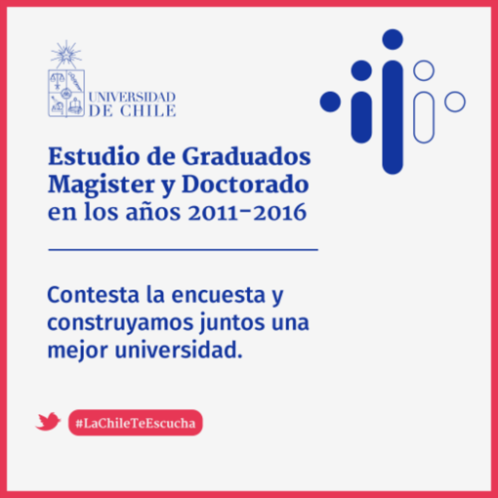 Al ser el primer estudio de graduados de postgrado, el de este año, considera 6 cohortes de salida.