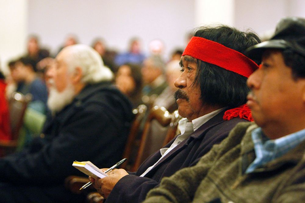 "El proceso de Reforma Agraria en Chile" fue el nombre de la mesa que abrió la jornada del 3 de agosto en el Salón de Honor de la U. de Chile.