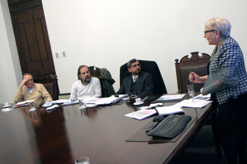 La comisión se creó "para contar con los consejos y opiniones de reconocidos académicos de la Universidad, que por sus experiencias y trayectorias a nivel institucional", como explicó Gloria Riquelme.