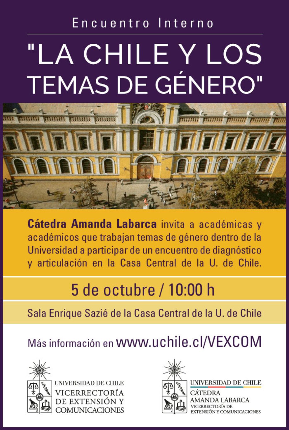 Académicos y académicas de diversas unidades e institutos de nuestra Universidad participaron en "La Chile y los temas de género", organizado por la Cátedra Amanda Labarca.