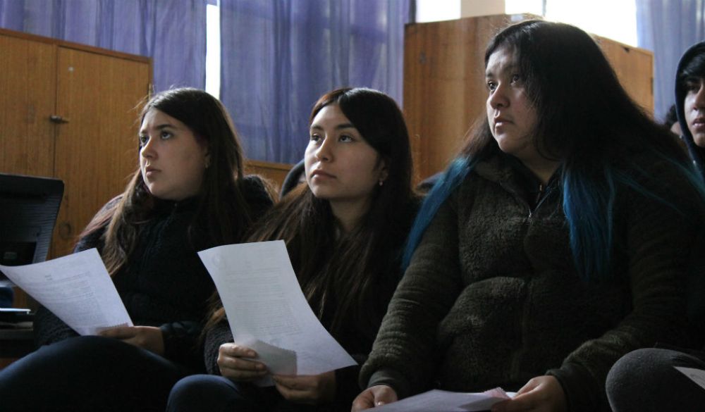 Los estudiantes del Liceo Gladys Valenzuela de La Pintana. 