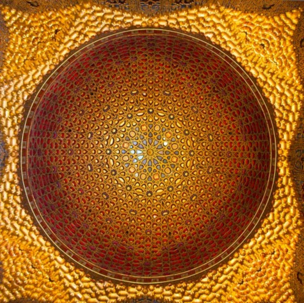 Arte mudéjar español - Cúpula de los embajadores. Real Alcazar de Sevilla (s. XIV).