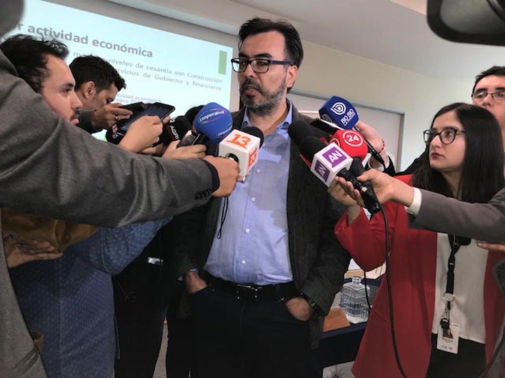 El director del Centro de Microdatos, Fabián Duarte, presentó este martes la encuesta de desempleo.