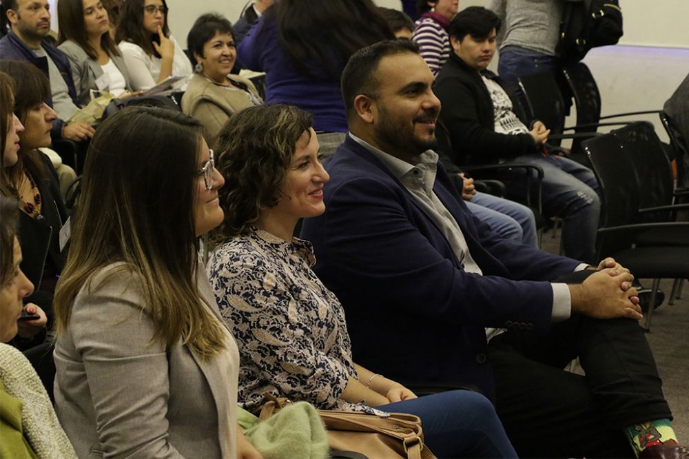Los(as) Senadores Universitarias Catalina Parra, Alejandra Bottinelli y Patricio Bustamante, participaron del encuentro. 