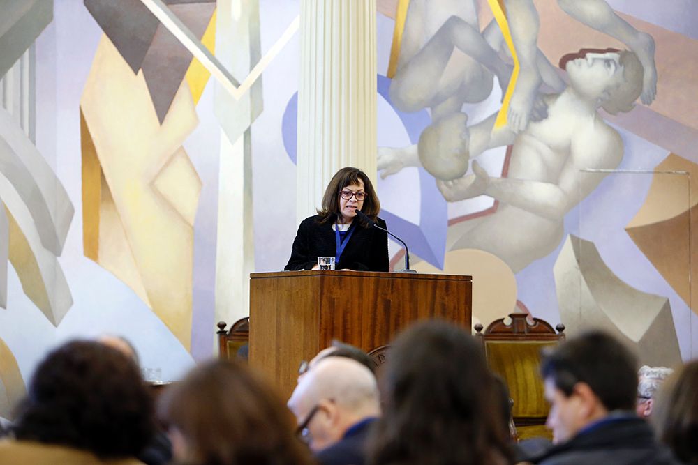 La directora del DEMRE, María Leonor Varas, presentó los resultados del proyecto FONDEF, liderada por el DEMRE para la elaboración de nuevos instrumentos para la admisión a la educación superior.