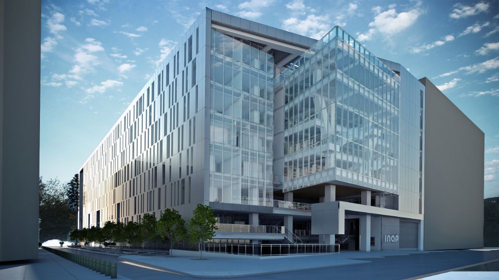 El nuevo complejo de la Universidad de Chile consta de tres edificios, conectados entre sí, con una construcción de más de 30 mil metros cuadrados. 