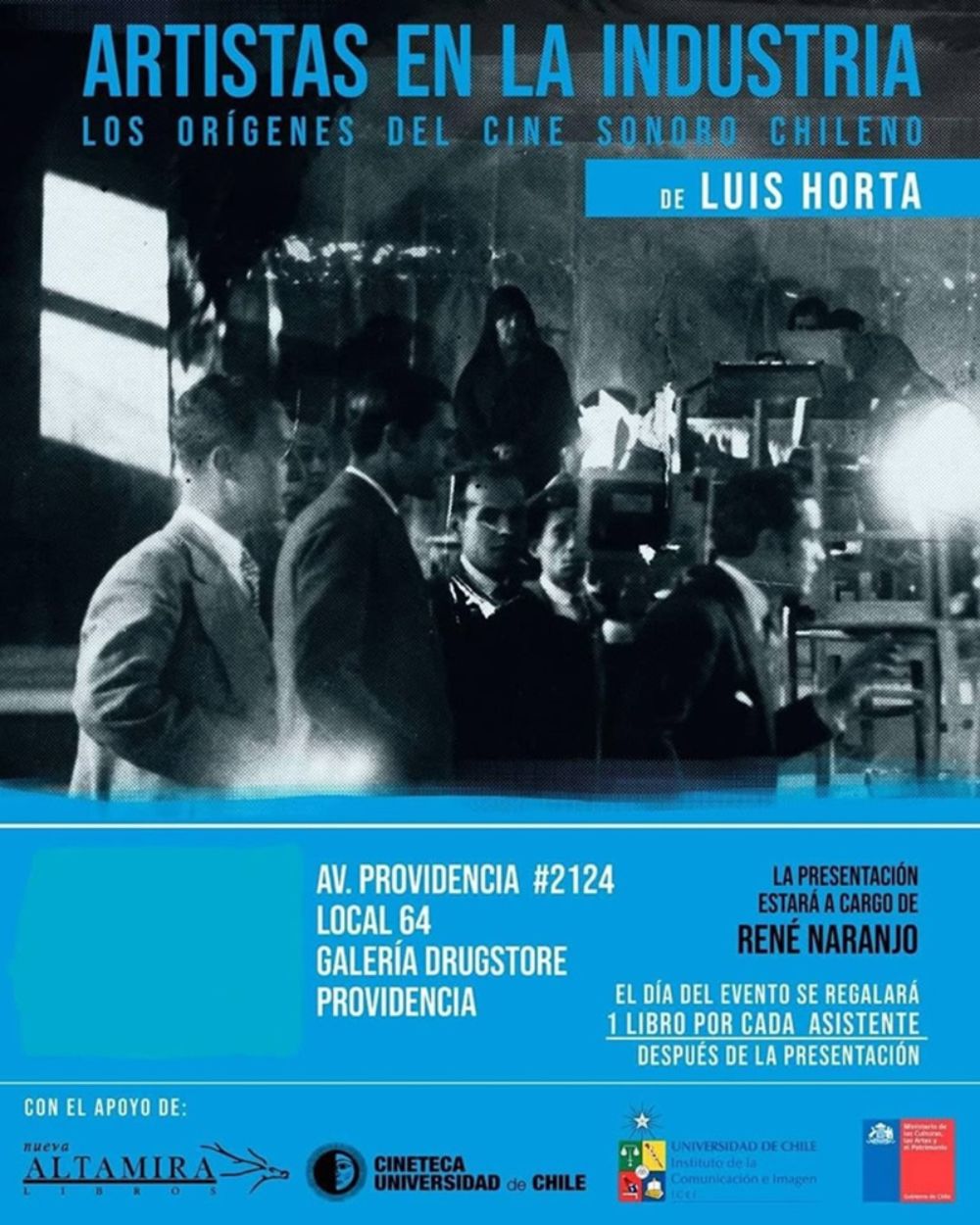 El libro se lanzará este día miércoles 10 de julio en la Librería Nueva Altamira (Avda. Providencia 2124 Local 64) y será presentado por el autor junto a René Naranjo.