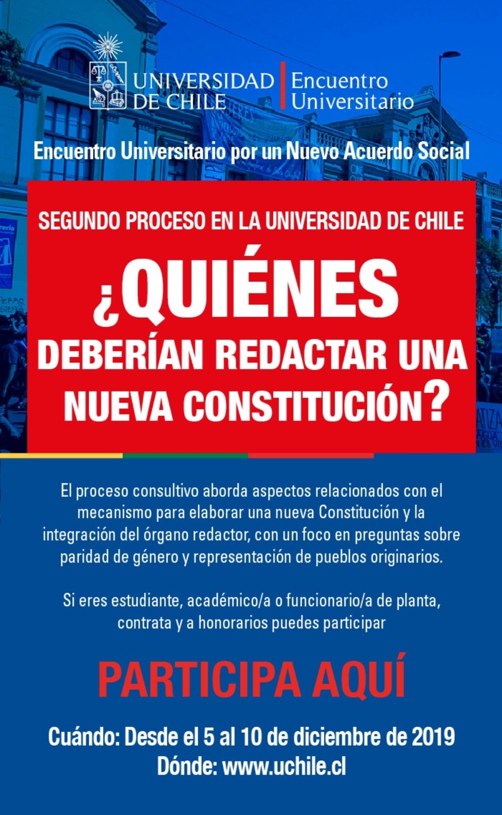 La votación se abrirá este jueves 5 de diciembre y concluirá el 10 del mismo mes al mediodía.