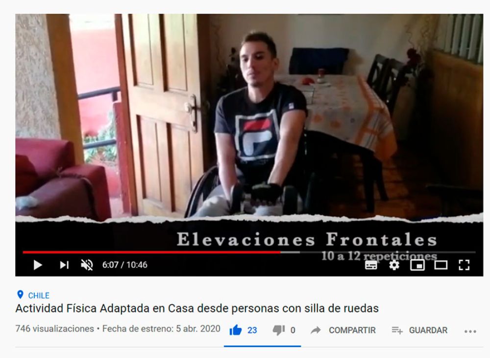 Los videos con ejercicios fueron preparados colaborativamente con organizaciones y personas en situación de discapacidad.