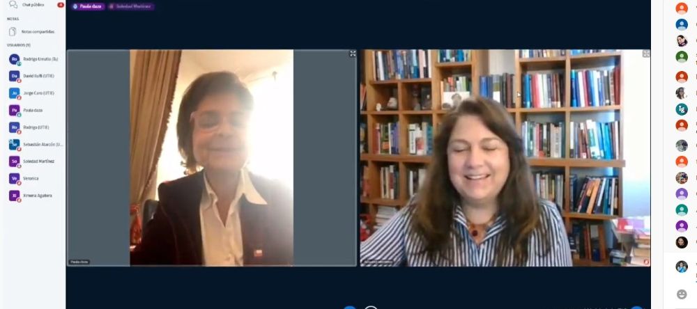 La Dra. María Soledad Martínez directora del curso junto a la subsecretaria de Salud Pública Paula Daza.