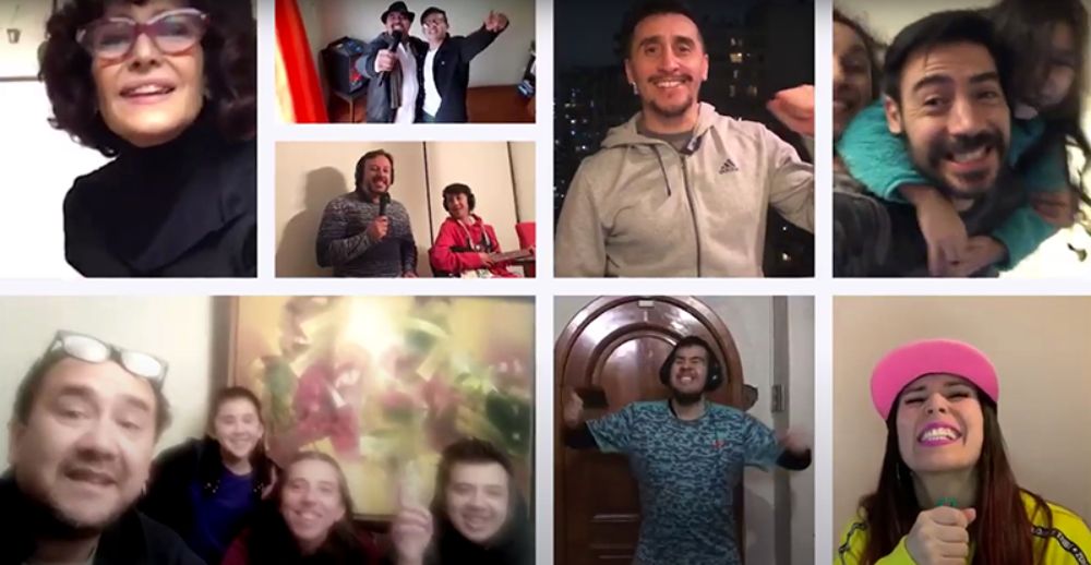 Las y los 15 participantes del video se grabaron en sus propios hogares cantando y bailando al ritmo de ¿Resistiré¿, varios/as incluyendo incluso a sus familias.