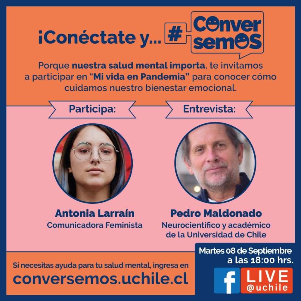 La campaña, impulsada por la Universidad de Chile, el Colegio Médico y la FECH, tiene como objetivo promover el bienestar emocional y psíquico en tiempos de crisis sanitaria.