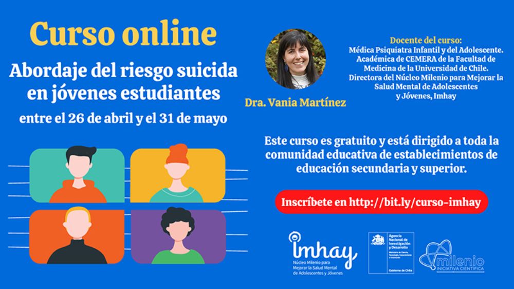 El curso busca capacitar a comunidades educativas de universidades, centros de formación técnica, institutos profesionales, colegios y liceos sobre el abordaje del suicidio.